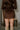 Maeve Brown Suede Slit Skort - back view