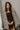 Brooklyn Brown Chevron Double Breasted Jacket - front view draped