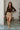 Ryah Brown Ruched Square Neck Top - full body front view