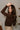 Ryah Brown Ruched Square Neck Top - side view