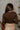 Ryah Brown Ruched Square Neck Top - back view
