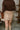 Maeve Tan Suede Slit Skort - back