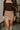 Maeve Tan Suede Slit Skort - close front view