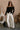 Olivia Cream Polka Dot Wide Leg Jeans - full body front view