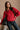 Molly Red Long Sleeve Sweater - front view