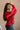 Molly Red Long Sleeve Sweater - side view