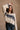 Jayme Taupe & Navy Striped Sweater - frontal view