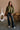 Piper Olive 3/4 Sleeve Sweater - full body front view
