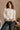 Candace White & Beige Striped Sweater - front view