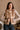 Zoey Brown Faux Fawn Fur Vest - close front view