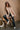Macy Brown Suede & Shag Fur Vest - full body front view