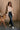 Macy Brown Suede & Shag Fur Vest - full body view