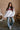 Georgia Red & White Mock Neck Sweatshirt- front full view