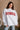 Georgia Red & White Mock Neck Sweatshirt- top view