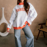 Tennessee Orange & White Mock Neck Sweatshirt- full body view