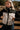 Layla Cream Shearling & Black Faux Leather Vest- close up front view