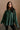 Nylah Dark Green Long Sleeve Sweatshirt - close up view of front