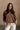 Harper Washed Brown Long Sleeve Sweatshirt - front view