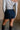 Colbie Dark Wash Denim Mini Skirt - back view