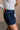 Colbie Dark Wash Denim Mini Skirt - close side view