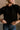 Bridgette Black Side Slit Cardigan - close up front view