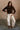 Sami Dark Brown Button Up Cardigan - full body front view