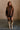 Elody Dark Brown Mock Neck Sweater - full body front view
