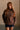 Elody Dark Brown Mock Neck Sweater - front view