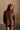 Elody Dark Brown Mock Neck Sweater - front