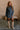 Nikki Denim Button-Up Long Sleeve Dress - full body front view