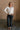 Kiara Ivory Gold Button Cardigan - full body front view