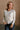 Kiara Ivory Gold Button Cardigan - front view