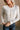 Kiara Ivory Gold Button Cardigan - close front view