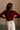 Kiara Burgundy Button-Up Knit Cardigan- back view
