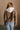 Harper Light Brown & Cream Hoodie Jacket- close up back view