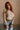 Vera Brown & Beige Stripe Knit Cardigan- frontal side view