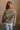 Diana Olive & Ivory Stripe Sweatshirt- close up back view