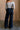 Lena Dark Denim Wide Leg Jeans- top back view
