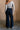Lena Dark Denim Wide Leg Jeans- back view