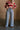 Kora Denim Drawstring Tie Wide Leg Jeans- front view