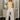 Thalia Off White Wide Leg Pants - full body front view