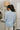 Chloe Light Blue Collared Long Sleeve Top - back view