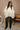 Elouise Cream Cable Knit Poncho Sweater - full body front view