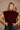 Camille Burgundy Turtleneck Sleeveless Sweater- front view