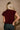 Camille Burgundy Turtleneck Sleeveless Sweater- close up back view