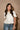 Leigh Off White Ruffled Short Sleeve Sweater - front view