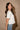 Leigh Off White Ruffled Short Sleeve Sweater - side view