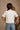 Leigh Off White Ruffled Short Sleeve Sweater -back view