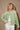 Polly Green Striped Button Up Cardigan - front view