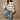 Joelle Cream & Green Striped Sweater - full front view